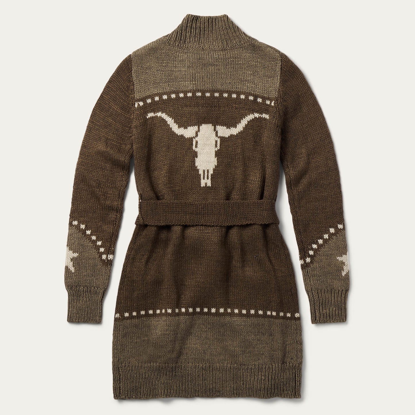 Steer & Star Belted Cardigan Brown