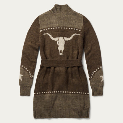 Steer & Star Belted Cardigan Brown