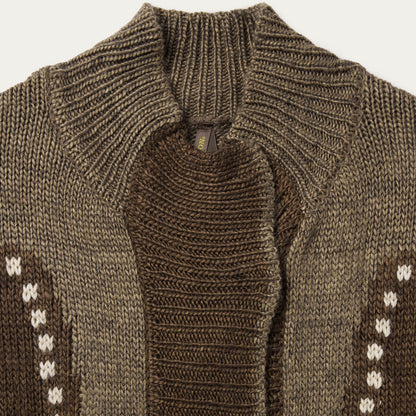 Steer & Star Belted Cardigan Brown