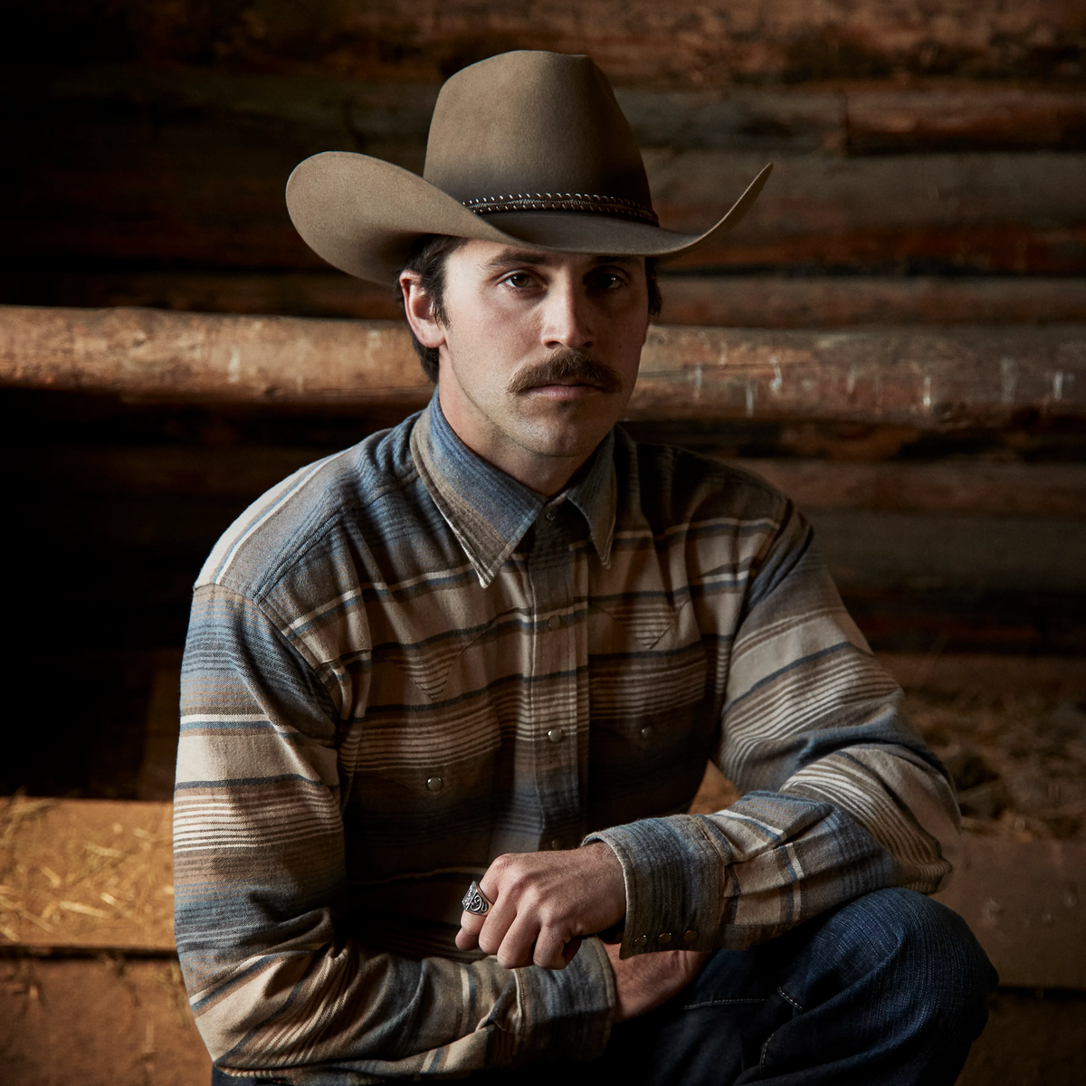 Acoustic 6X Cowboy Hat - Pinch Front Crown Driftwood