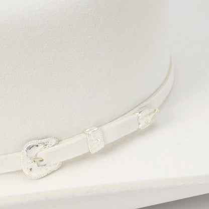Deadwood 4X Cowboy Hat - 4 1/4" Crown White