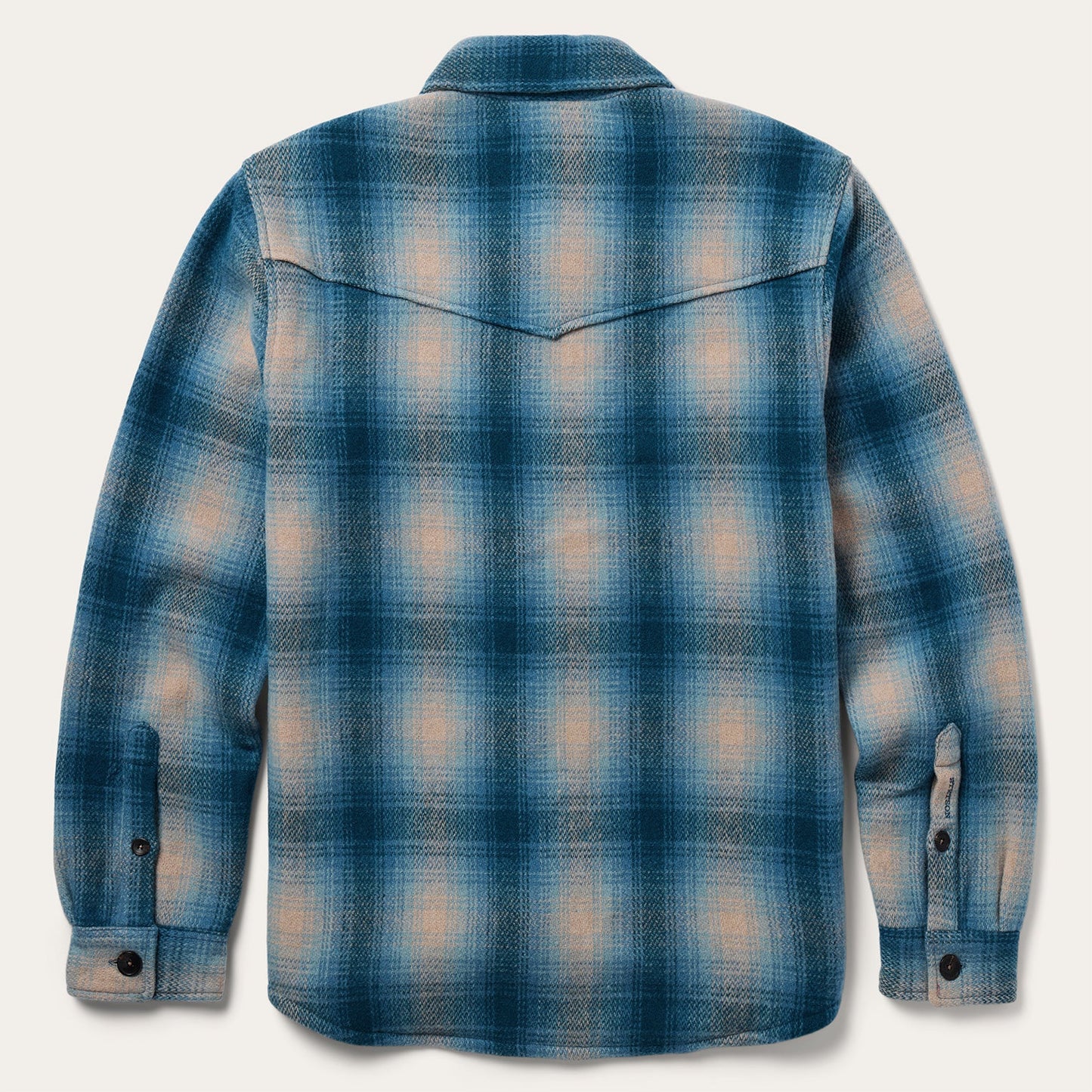 Wool Plaid Shirt Jacket Blue
