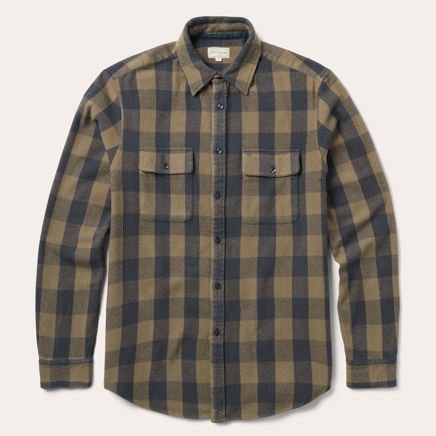 Buffalo Check Flannel Shirt Brown