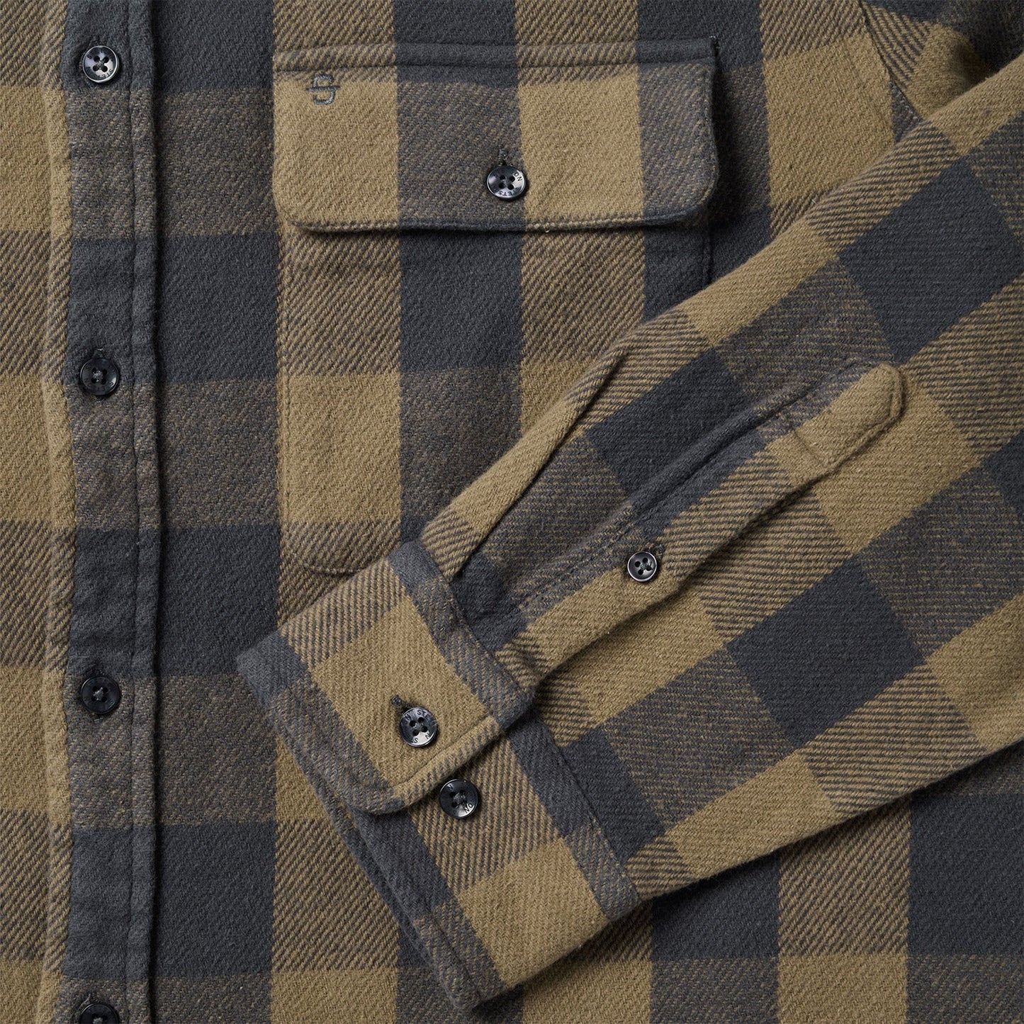 Buffalo Check Flannel Shirt Brown