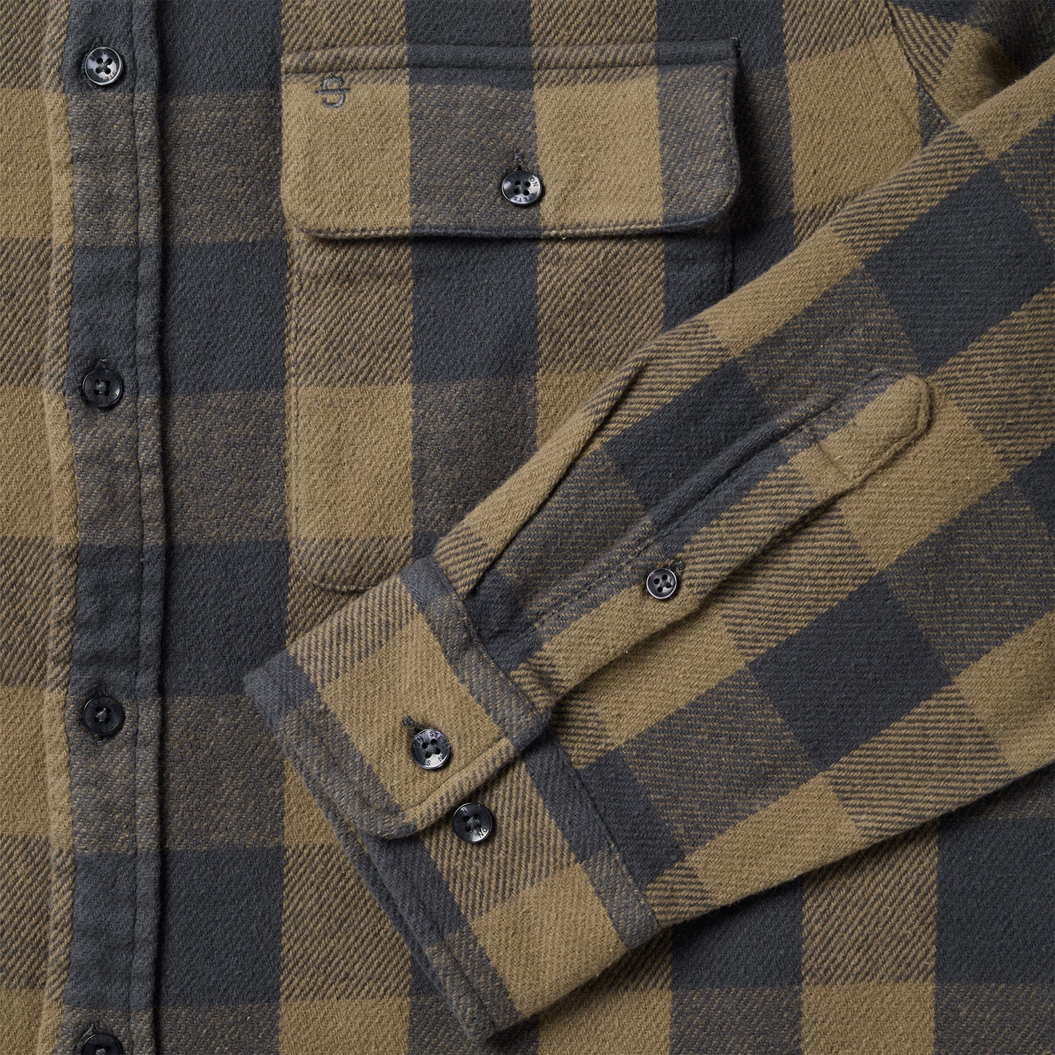 Buffalo Check Flannel Shirt Brown