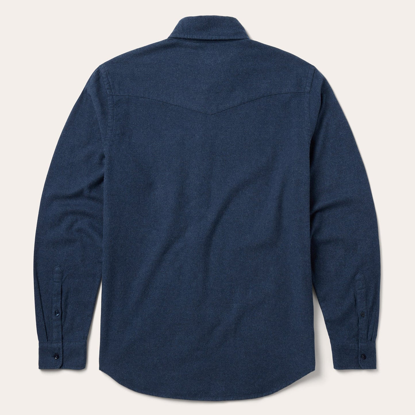 Heathered Flannel Button-Down Shirt Blue