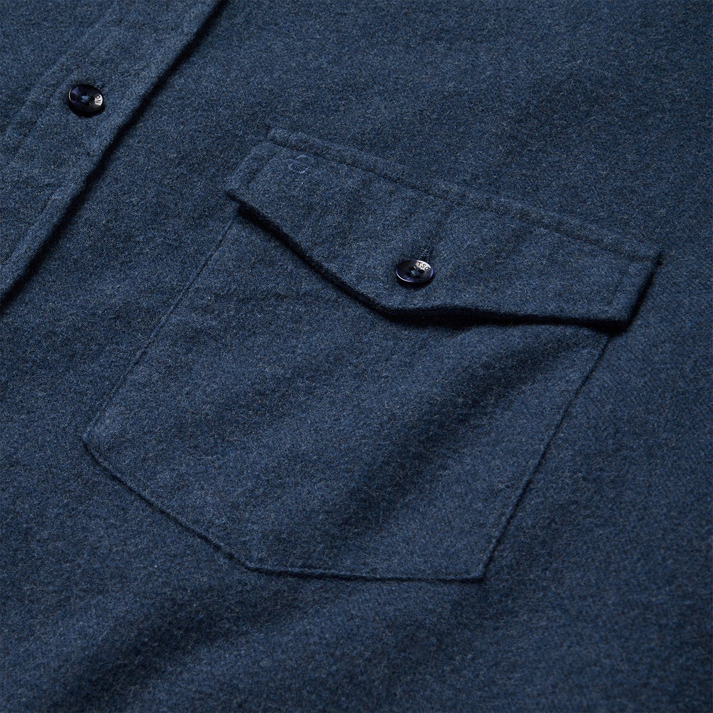 Heathered Flannel Button-Down Shirt Blue