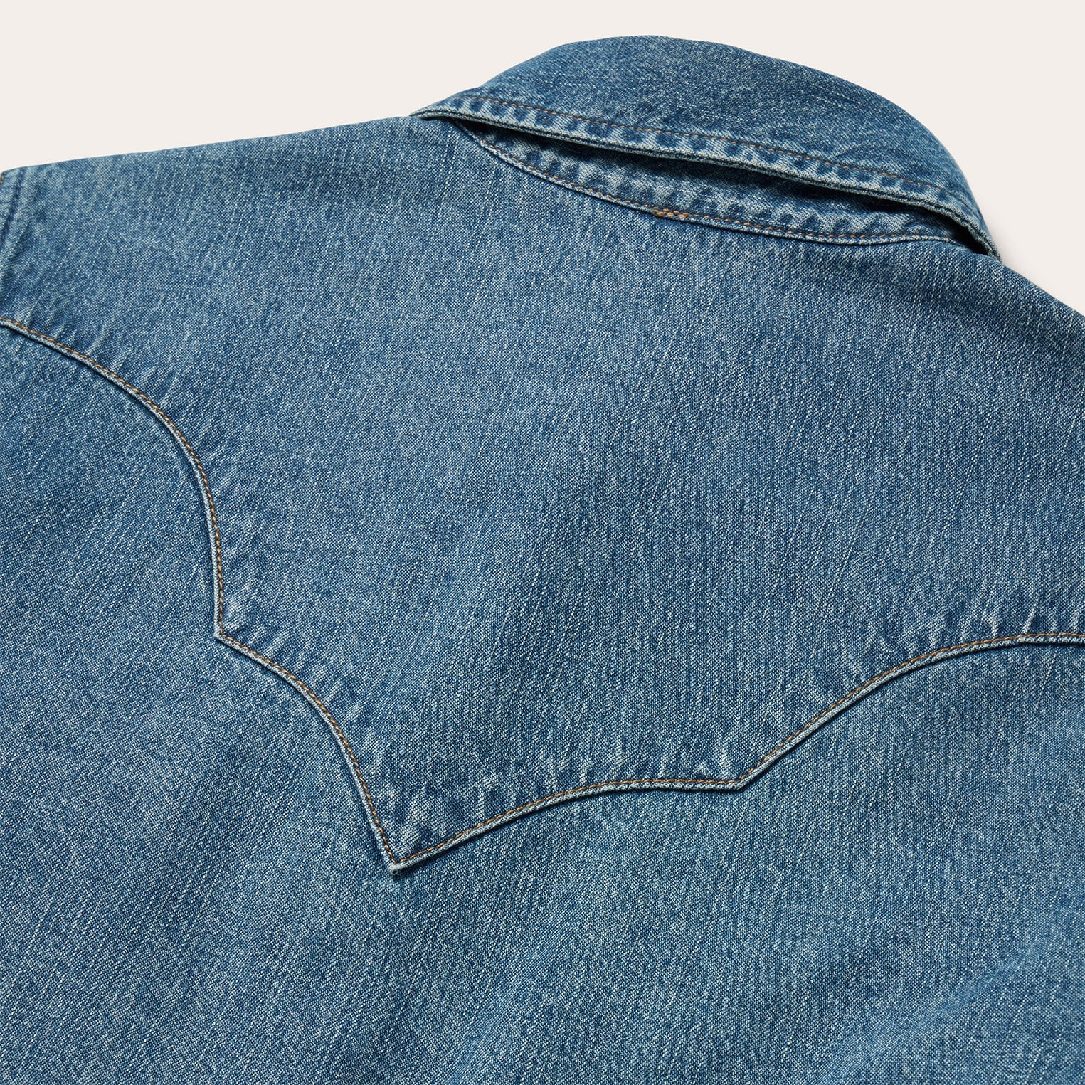 Turquoise Snap Western Denim Shirt Blue
