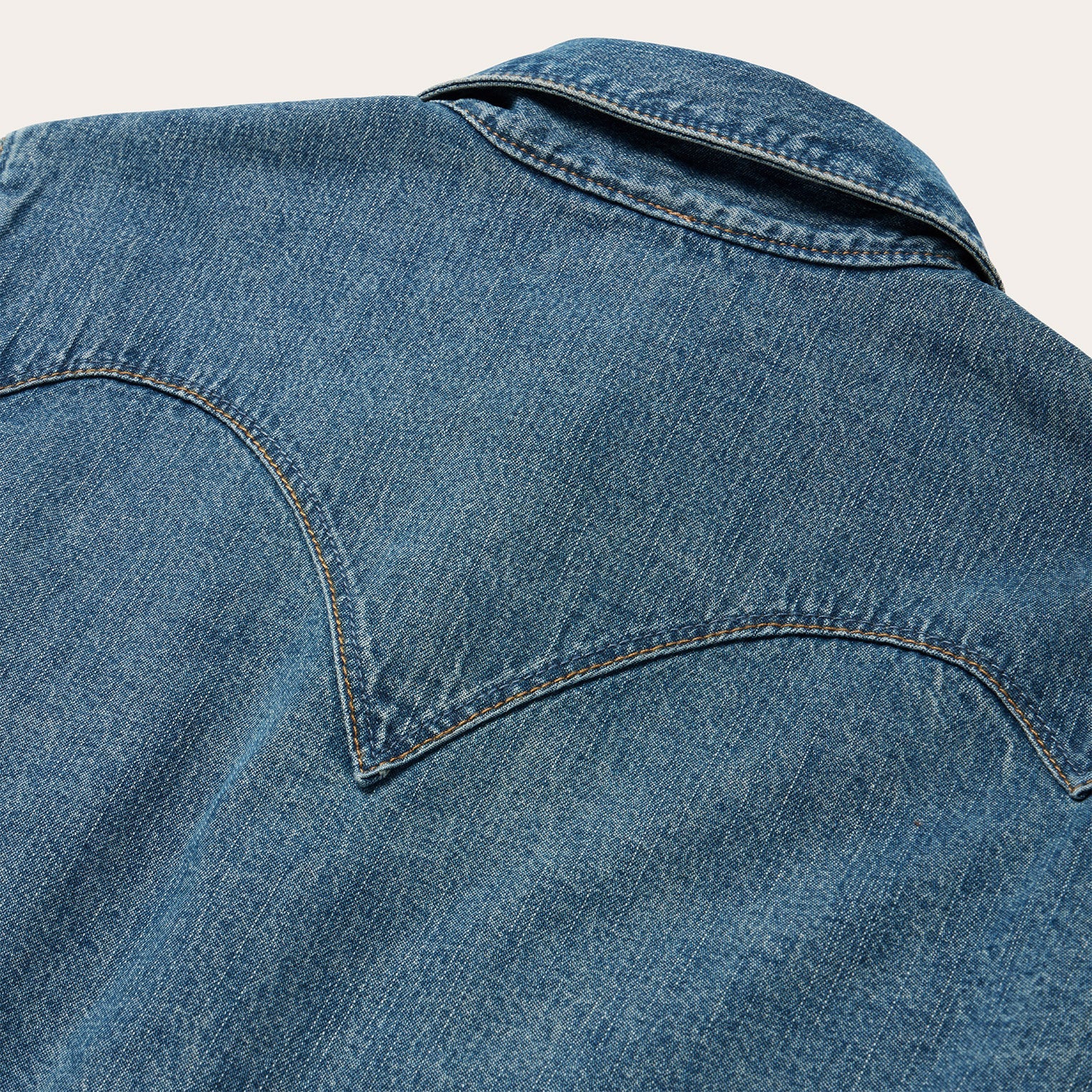 Chocolate Snap Western Denim Shirt Blue
