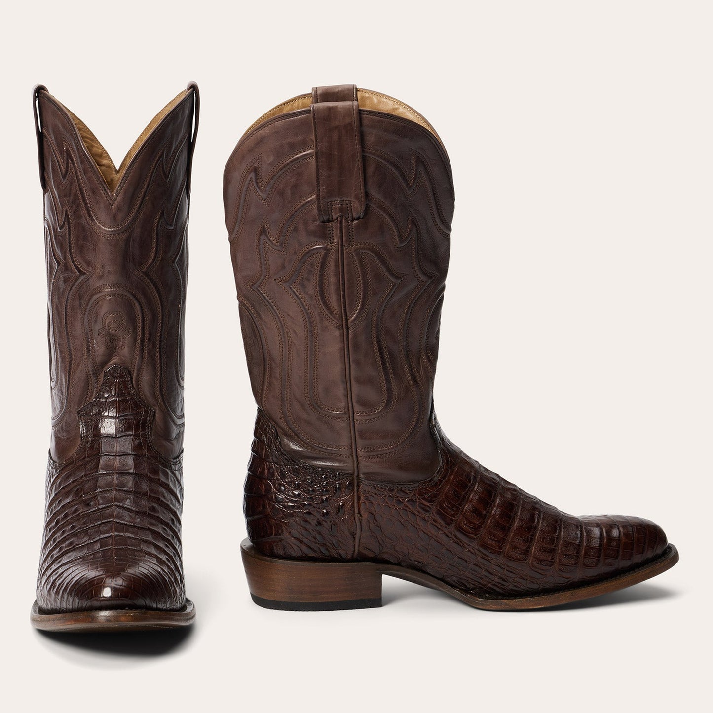 Holliday Caiman Boots Tobacco