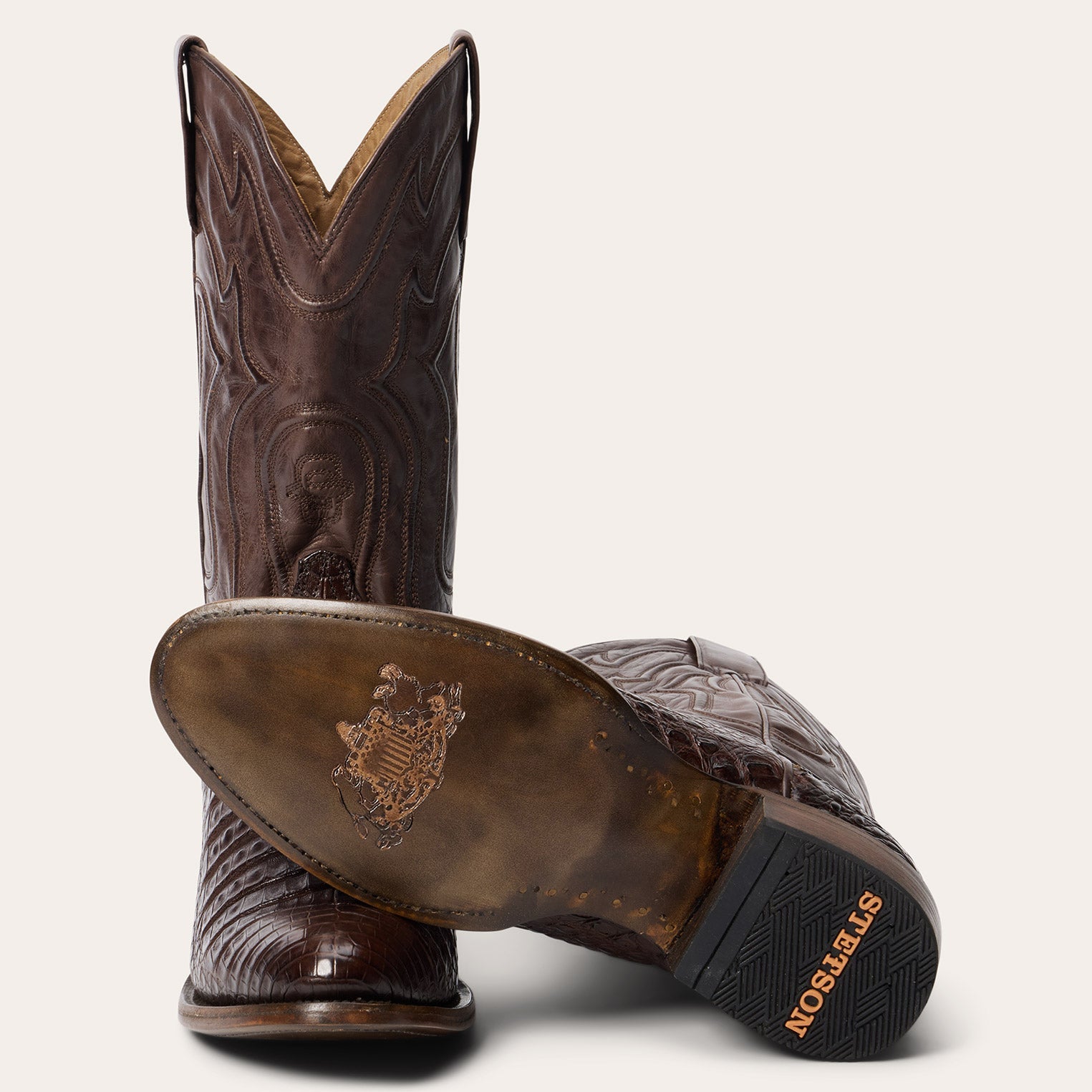 Holliday Caiman Boots Tobacco
