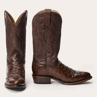 Chisholm Ostrich Boots Tobacco