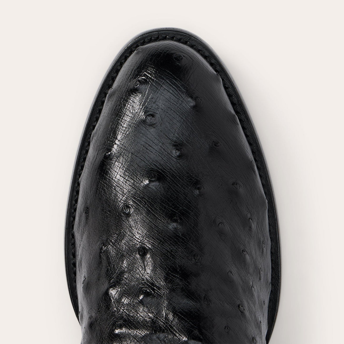 Austin Ostrich Roper Boots Black