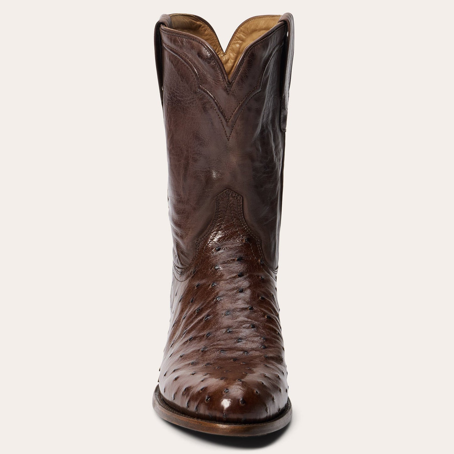 Austin Ostrich Roper Boots Tobacco