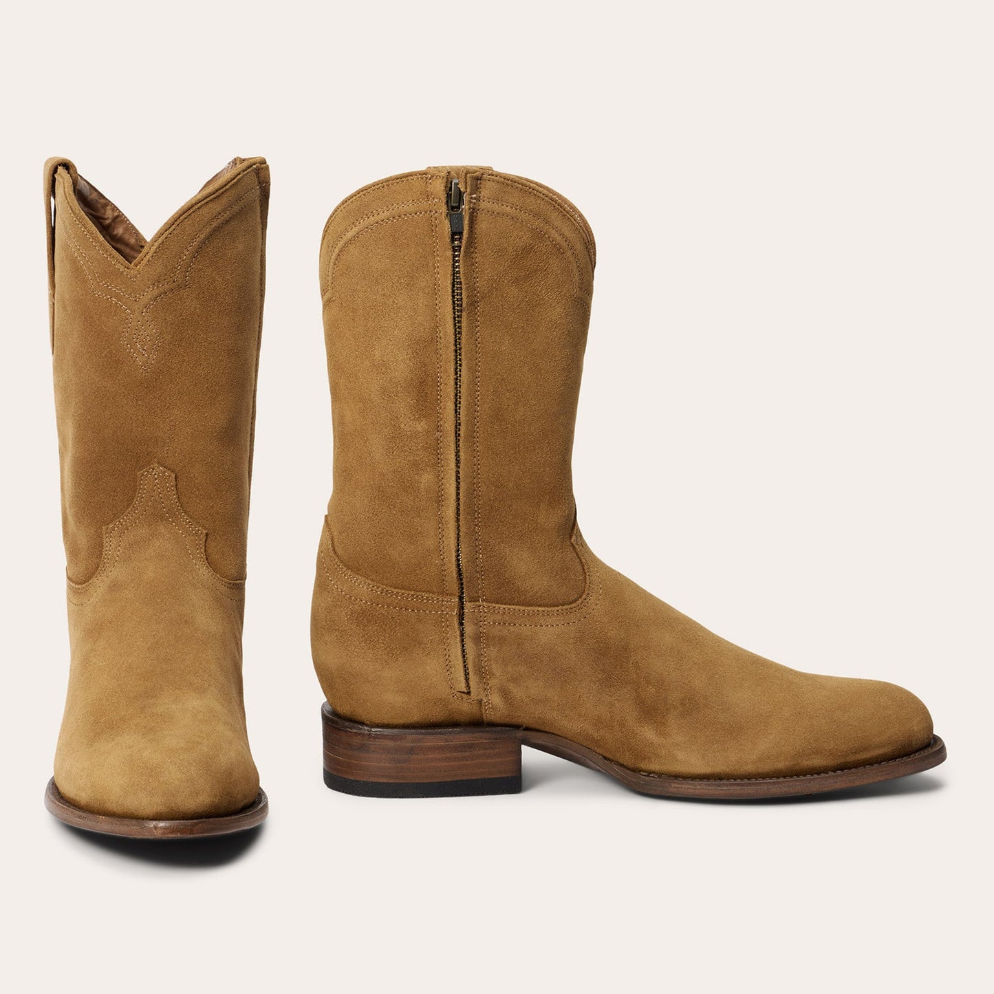 Cash Zip Roper Tan Suede