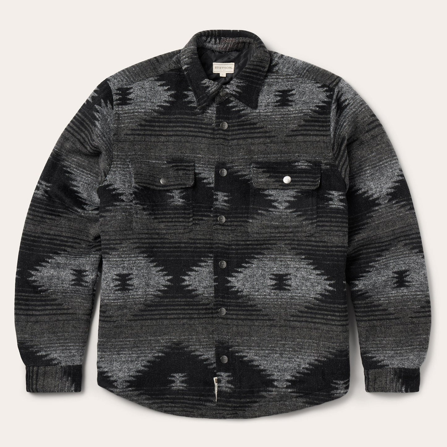Southwestern Flannel Jacket Black