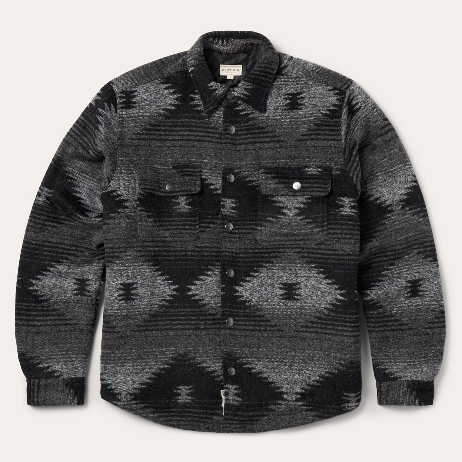 Southwestern Flannel Jacket Black