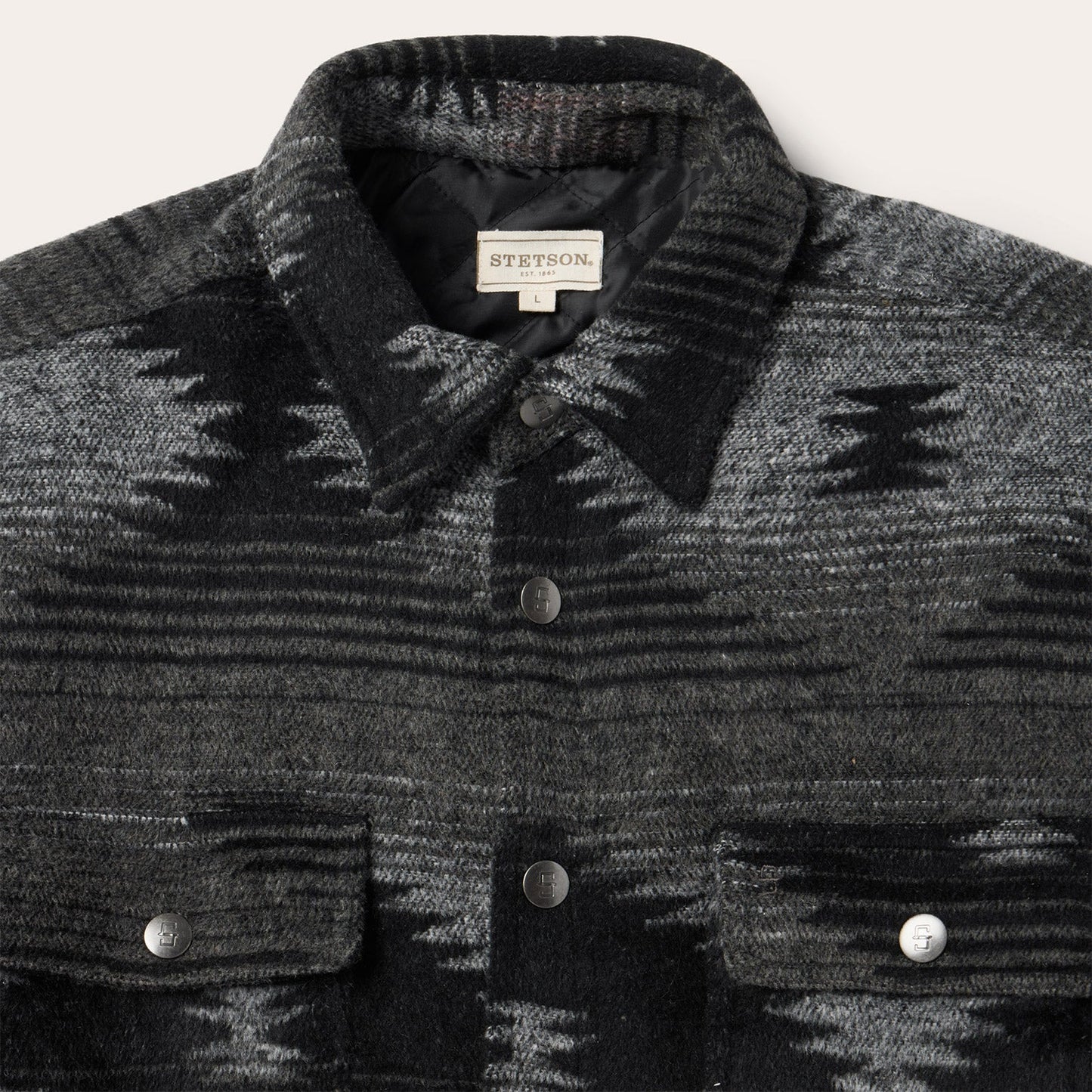Southwestern Flannel Jacket Black
