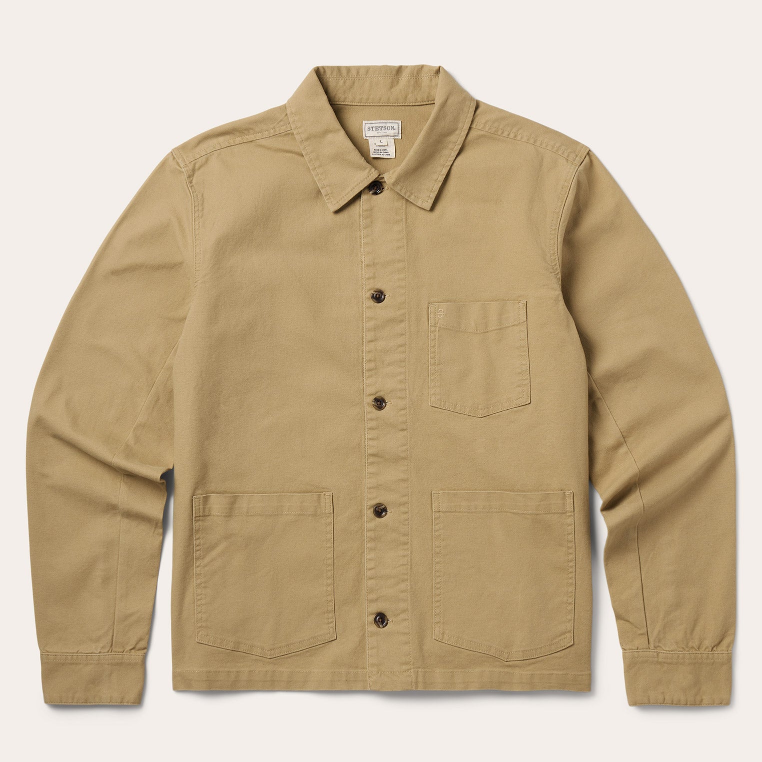 Three Pocket Shirt Jacket Tan