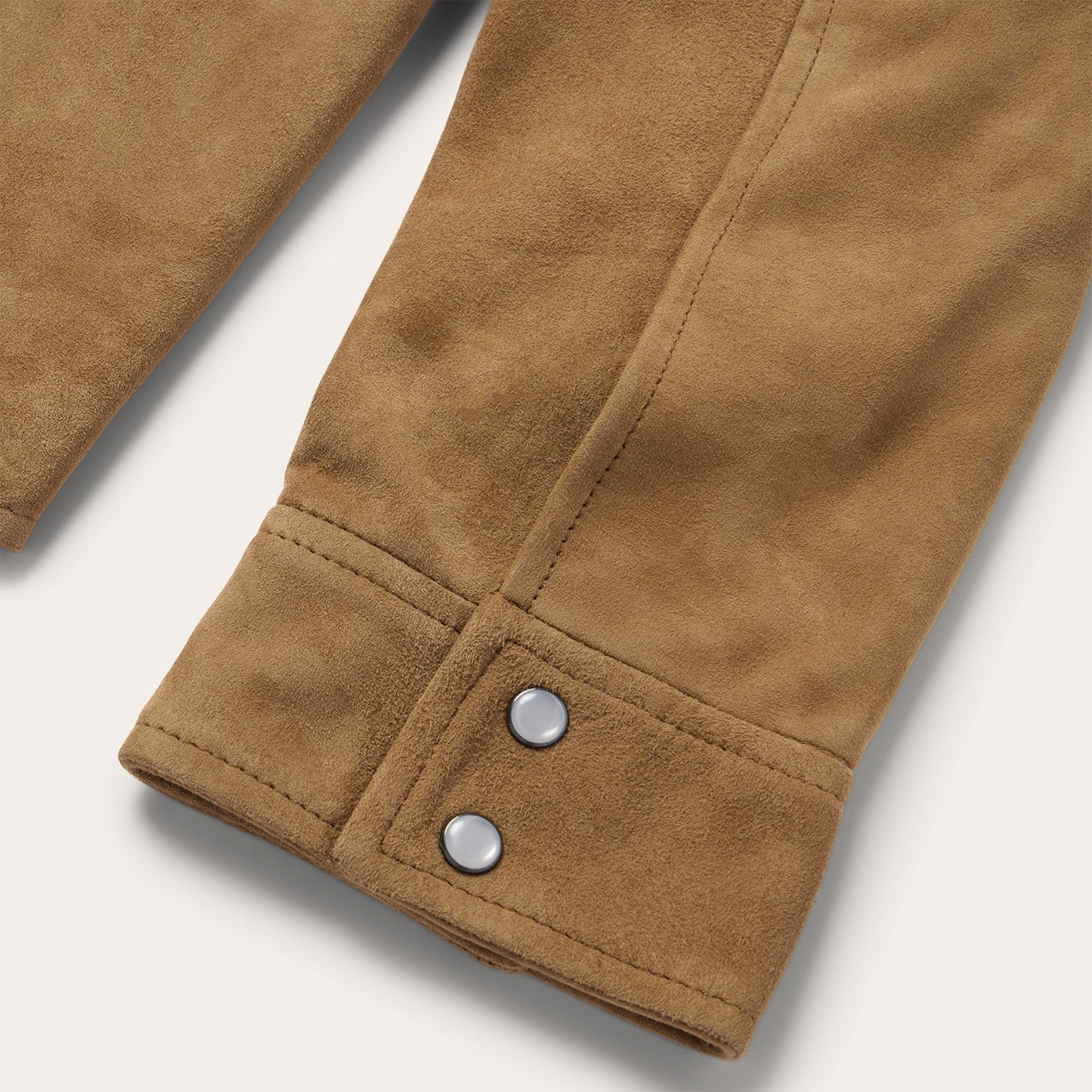 Suede Leather Shirt Jacket Brown