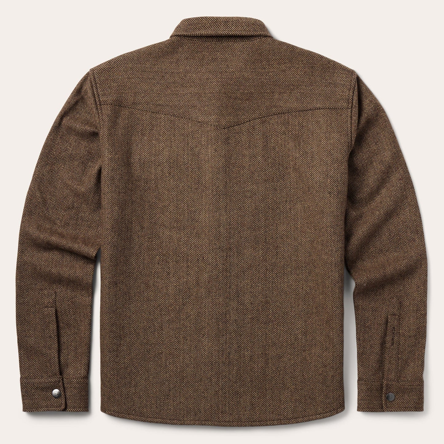 Herringbone Shirt Jacket Brown
