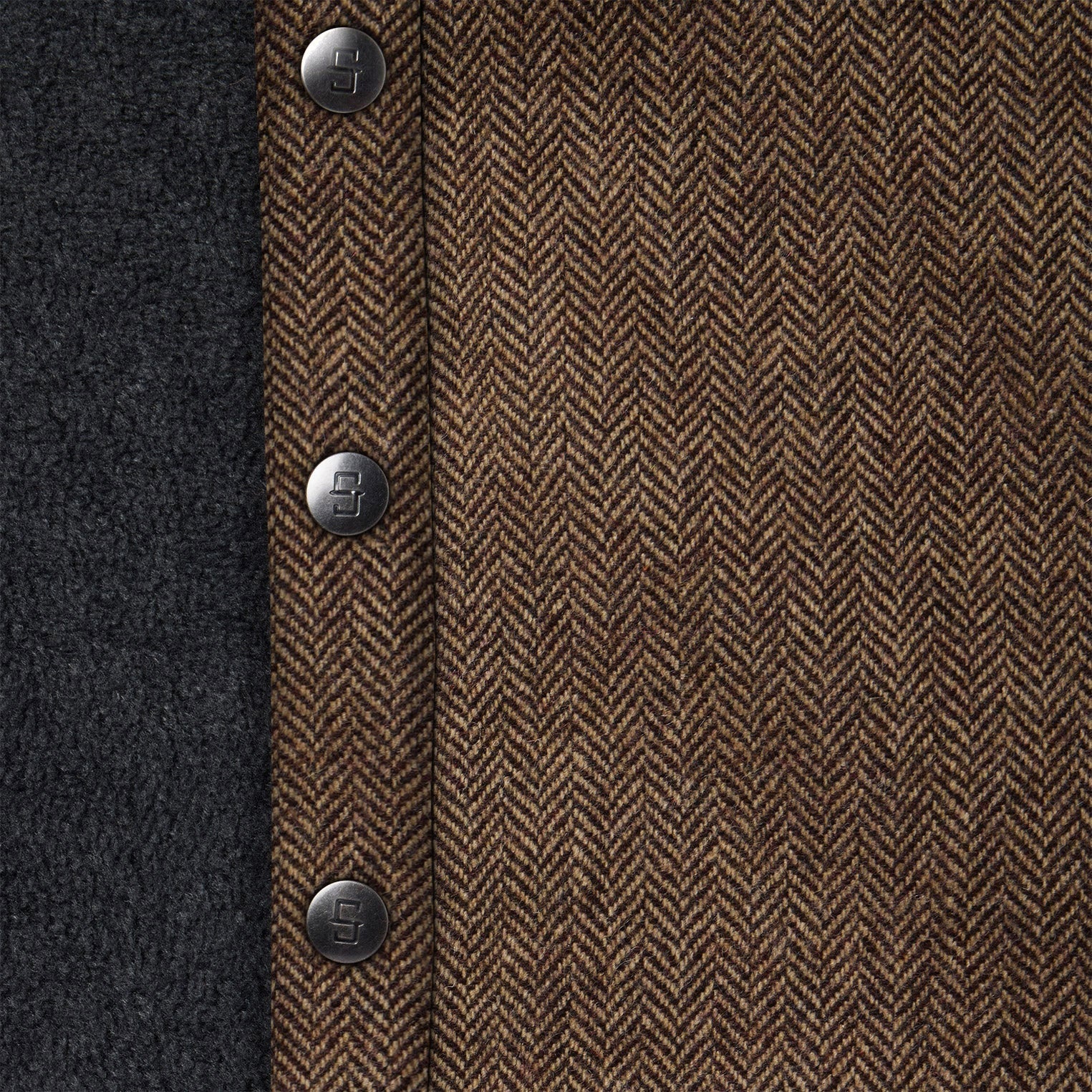 Herringbone Shirt Jacket Brown