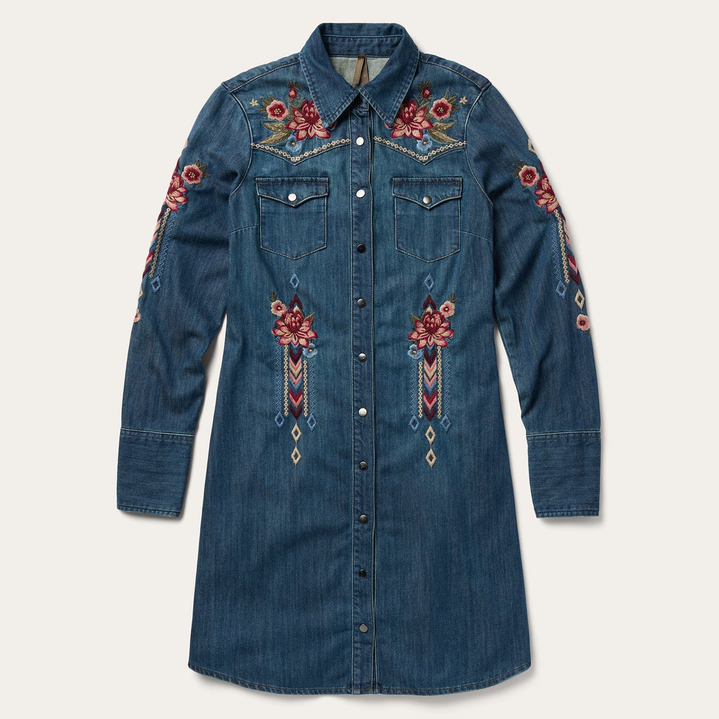 Lavish Denim Shirt Dress Blue