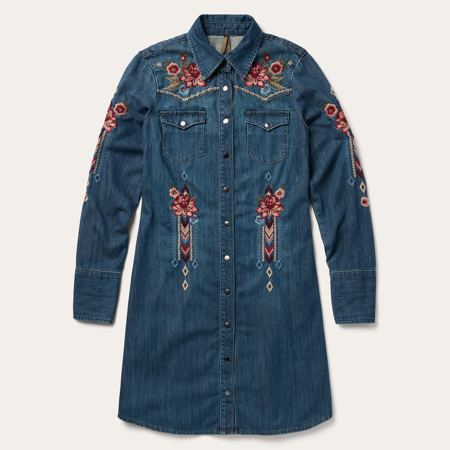 Lavish Denim Shirt Dress Blue