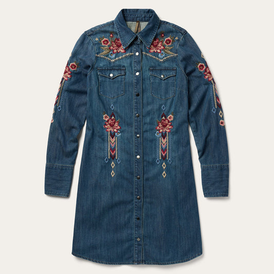 Lavish Denim Shirt Dress Blue