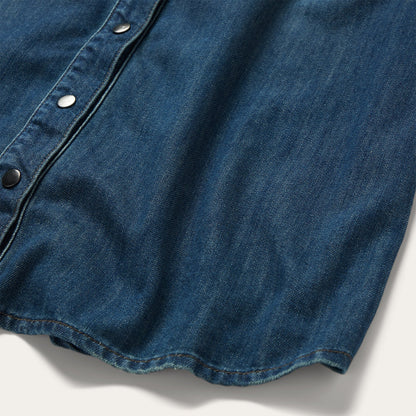 Lavish Denim Shirt Dress Blue
