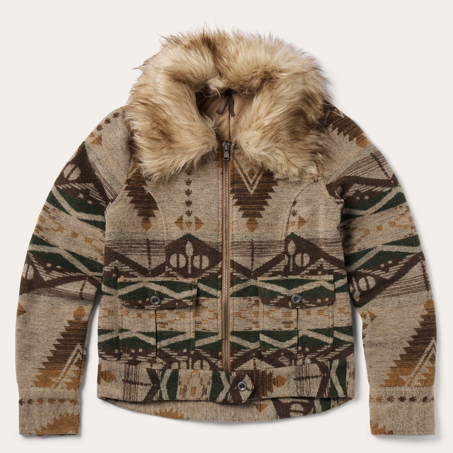 Southwestern Flannel Jacket Brown