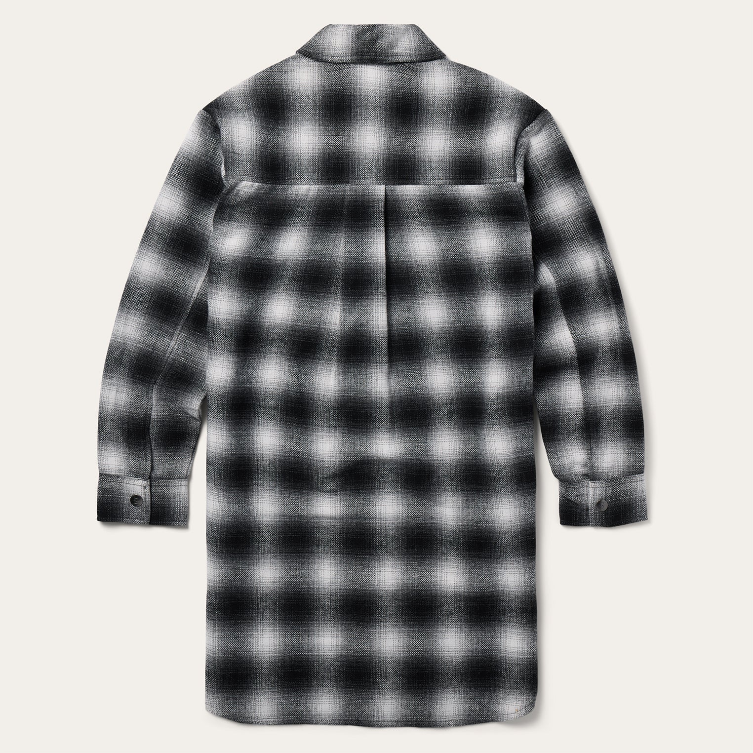 Ombre Oversized Shirt Jacket Black