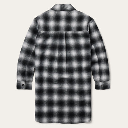 Ombre Oversized Shirt Jacket Black