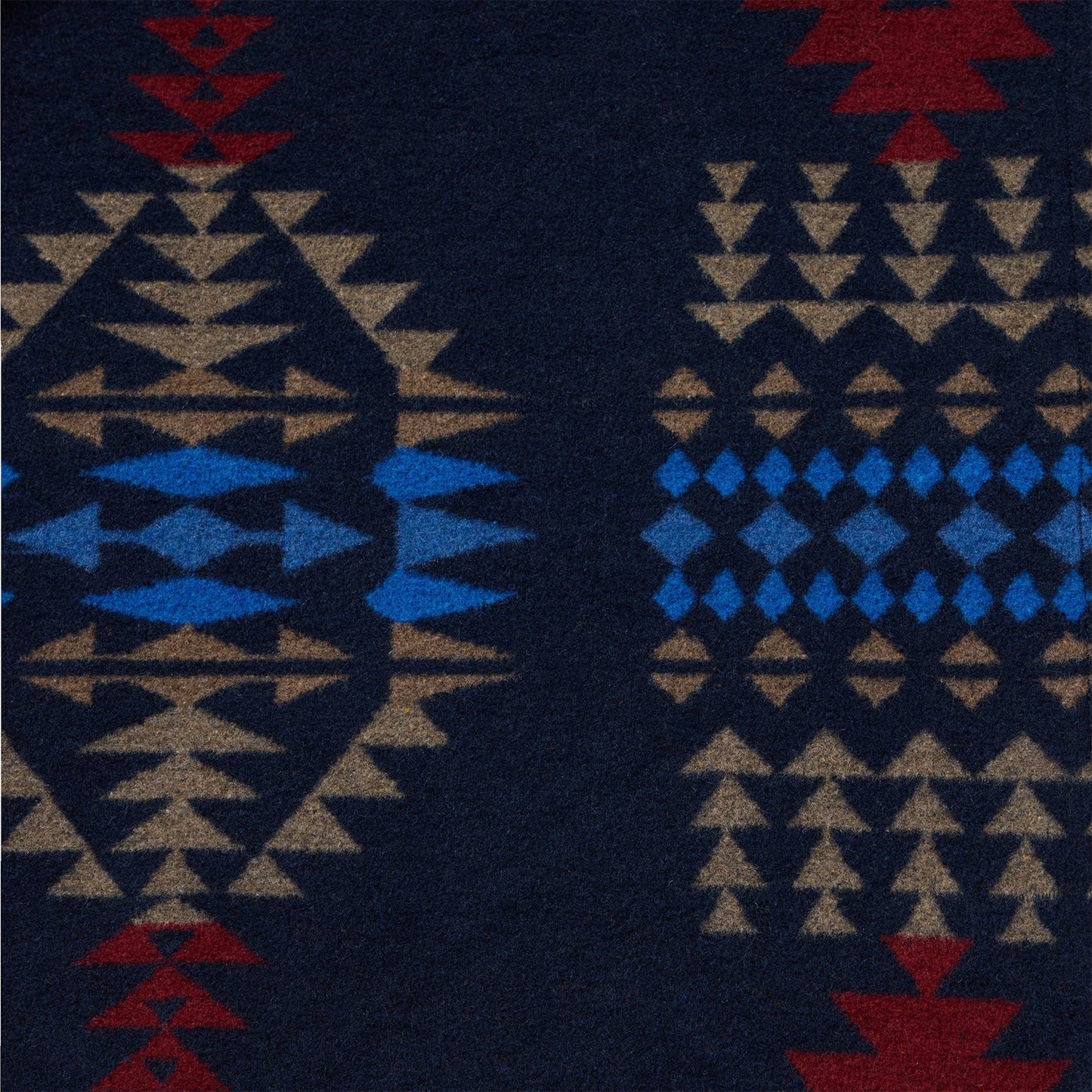 Hooded Serape Blanket Wrap Blue