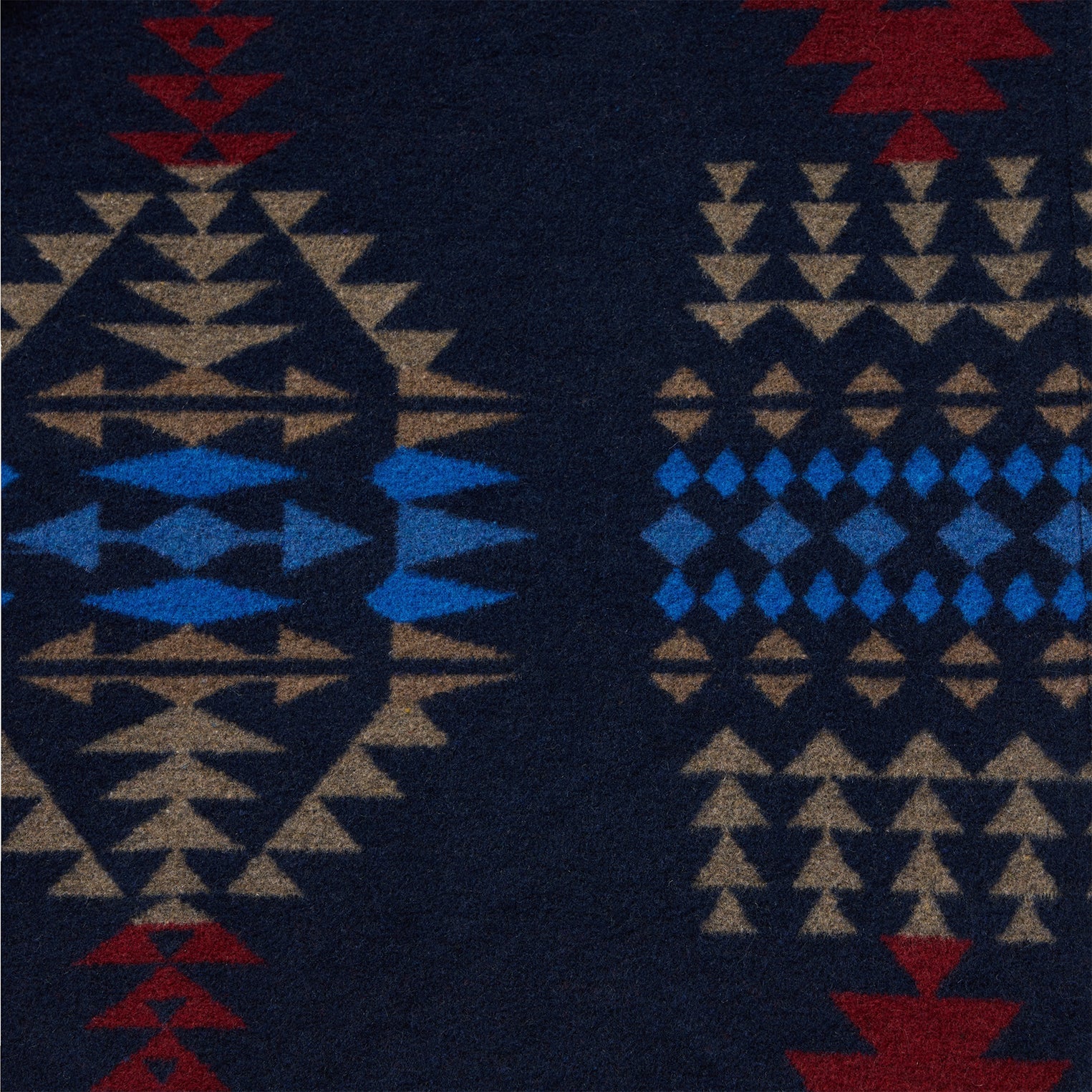 Hooded Serape Blanket Wrap Blue