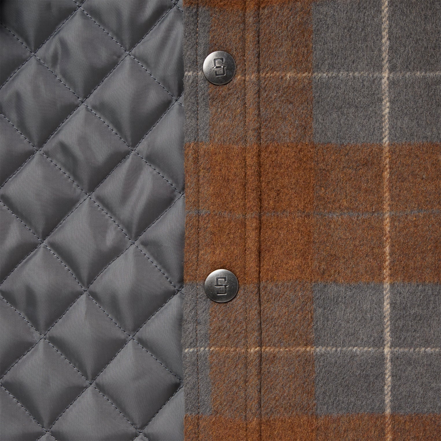 Plaid Western Shirt Jacket Brown