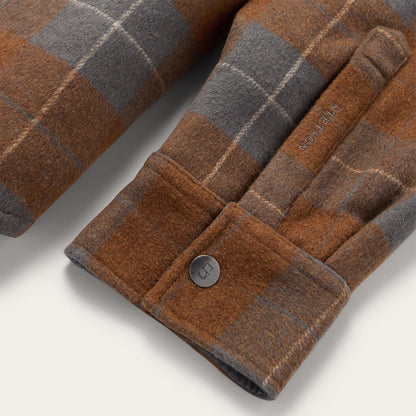 Plaid Western Shirt Jacket Brown