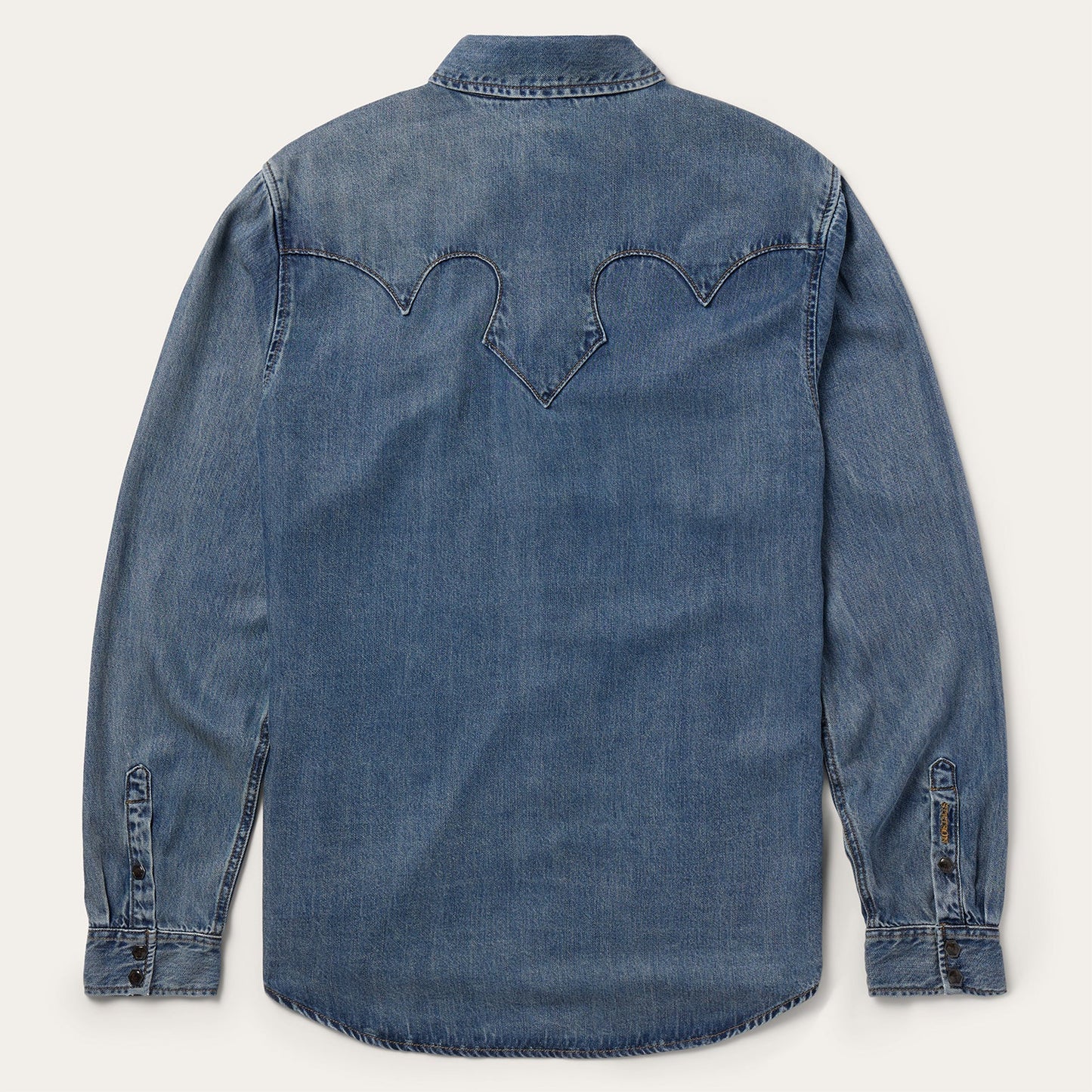 Retro Denim Western Shirt Blue