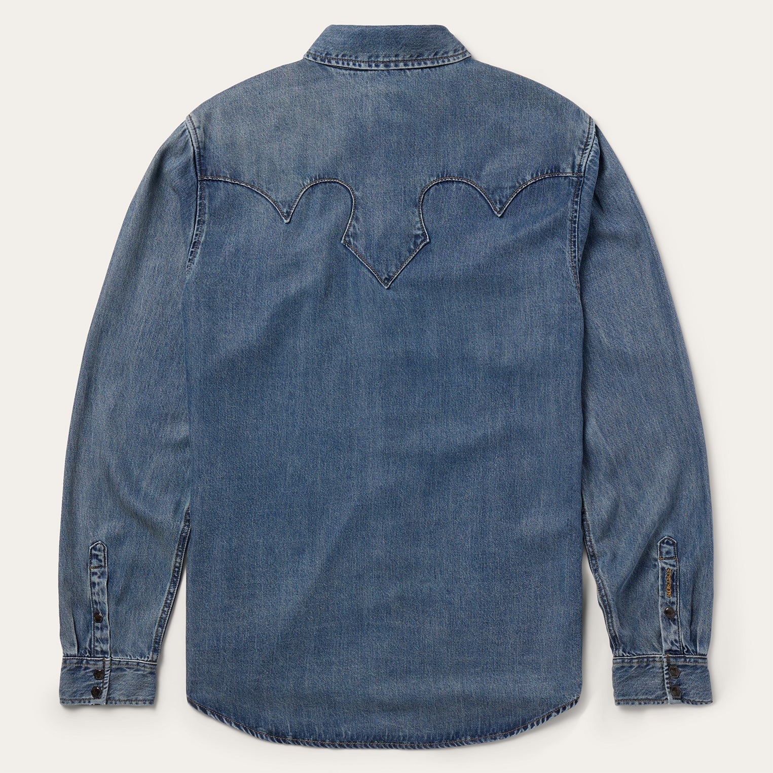 Retro Denim Western Shirt Blue