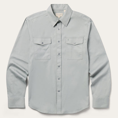 Brushed Twill Western Shirt Slate Green