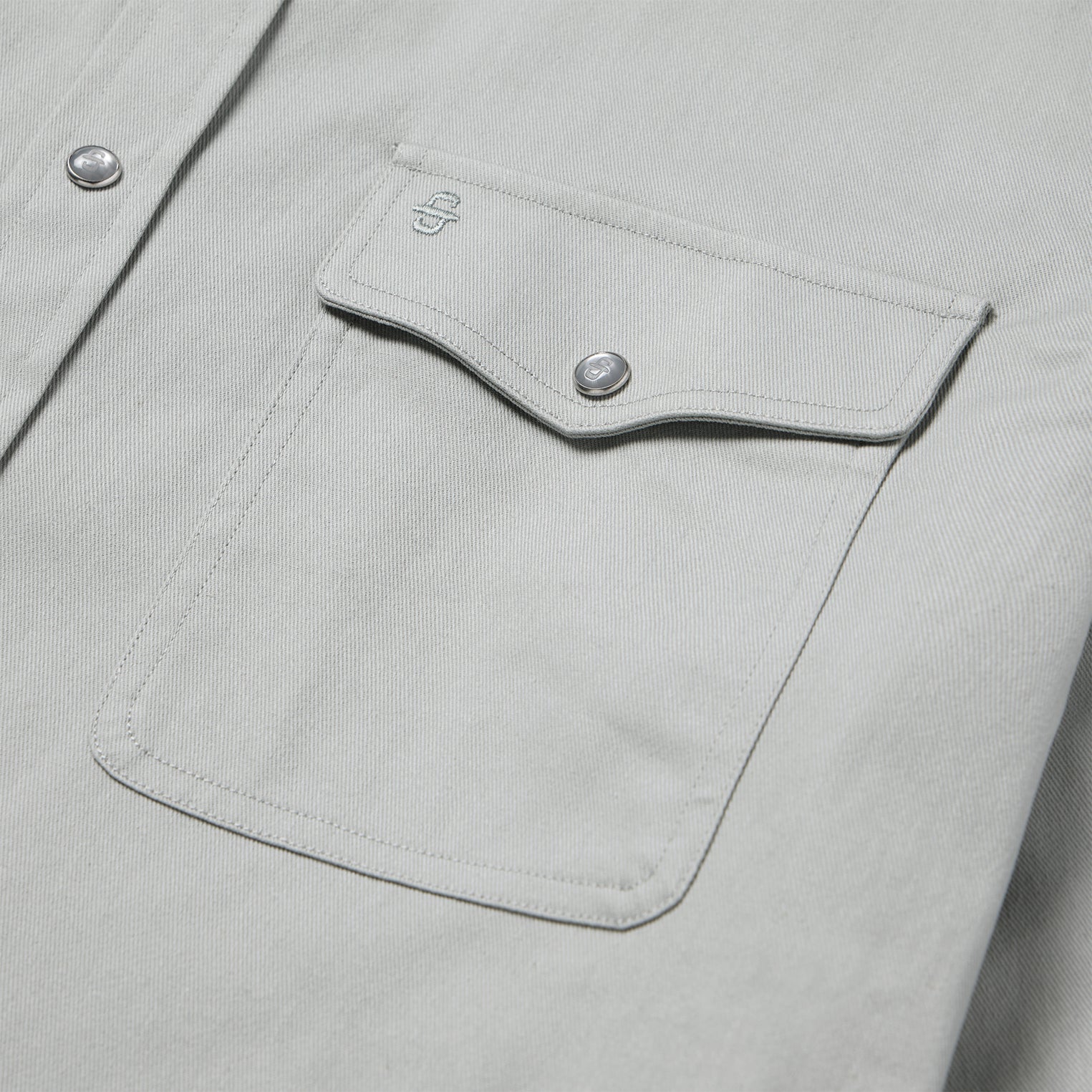 Brushed Twill Western Shirt Slate Green