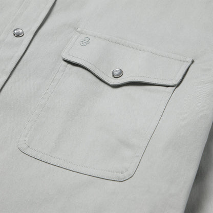 Brushed Twill Western Shirt Slate Green