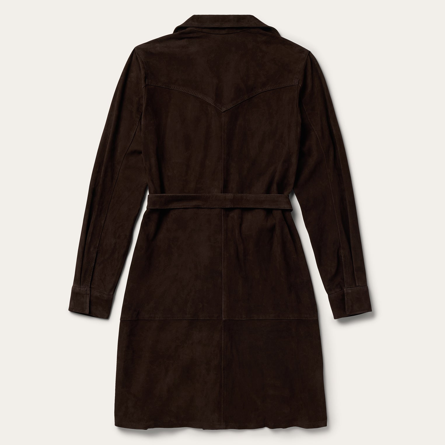 Lambskin Shirt Dress Brown
