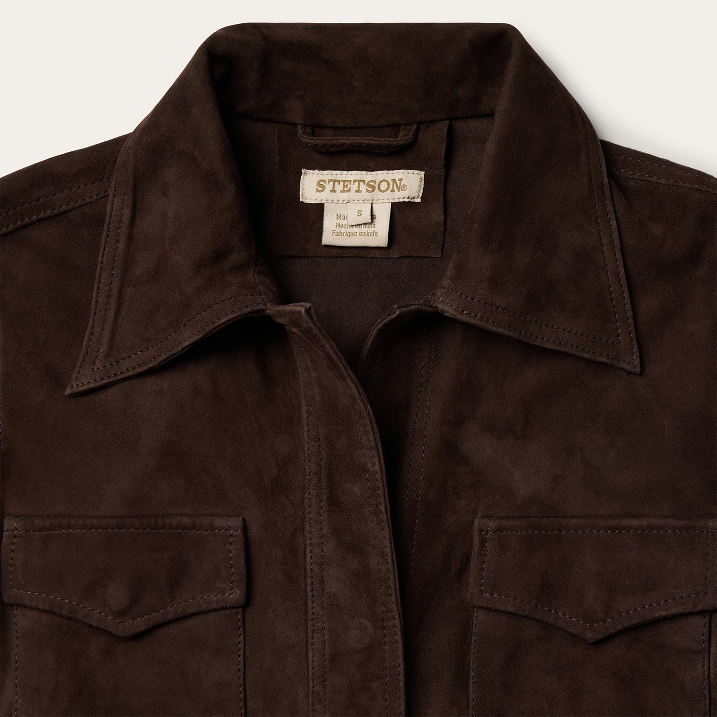 Lambskin Shirt Dress Brown