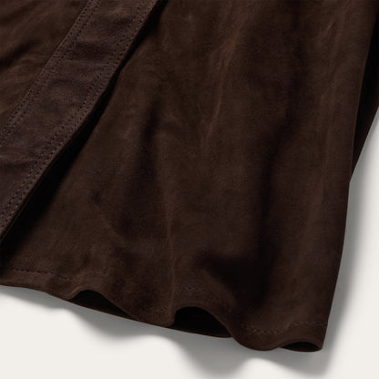 Lambskin Shirt Dress Brown