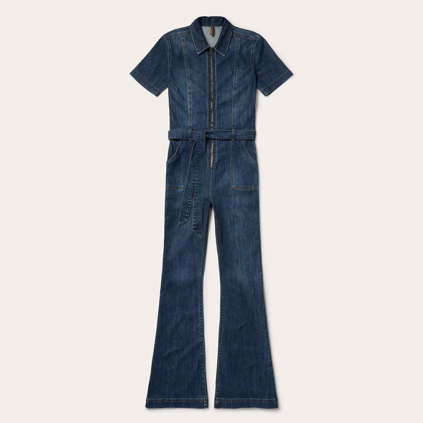 Dark Denim Jumpsuit Blue