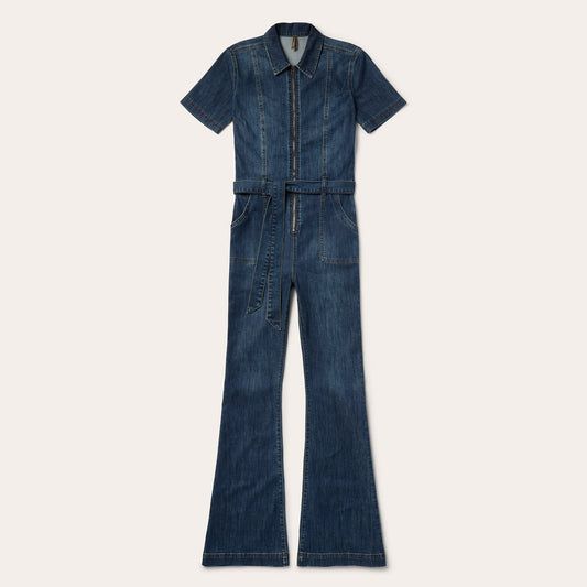 Dark Denim Jumpsuit Blue