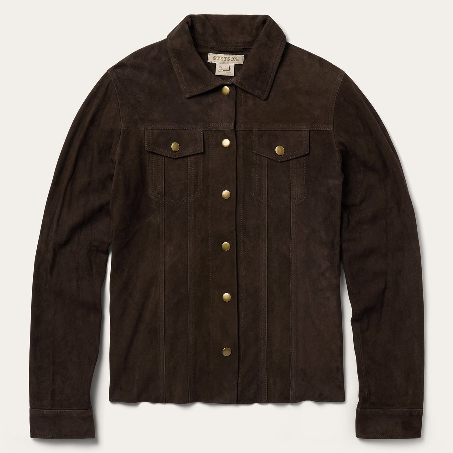 Lambskin Shirt Jacket Brown