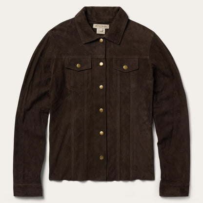 Lambskin Shirt Jacket Brown