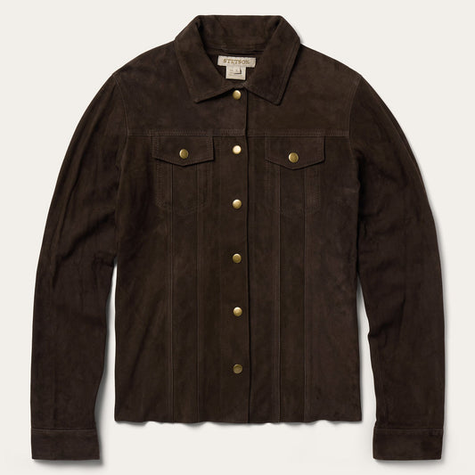 Lambskin Shirt Jacket Brown